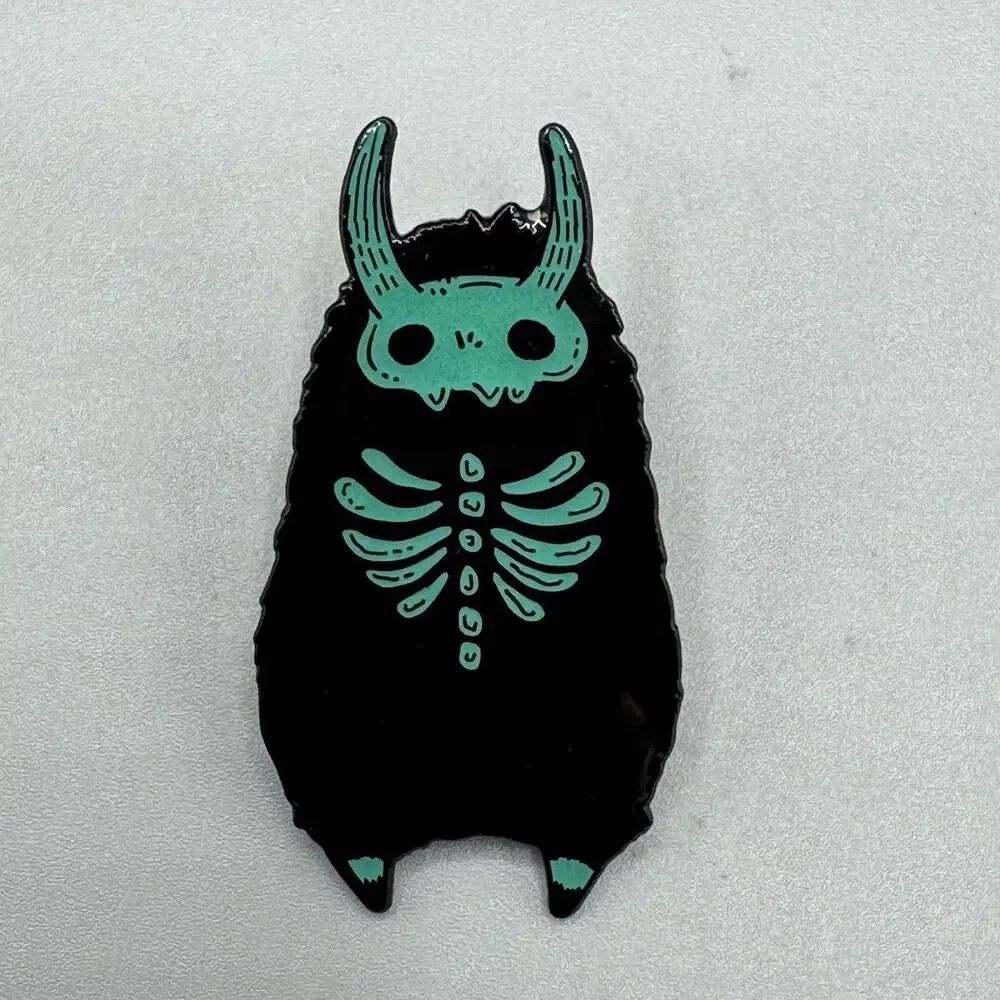 Guild Of Calamity Spooky Pumpkin Creatures GITD Blind Pin- SKELETON BAT CAT